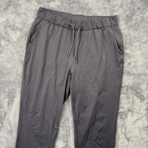 CRZ Yoga Pants Womens Large Gray Elastic Waist Drawstring Performance Gym Pocket